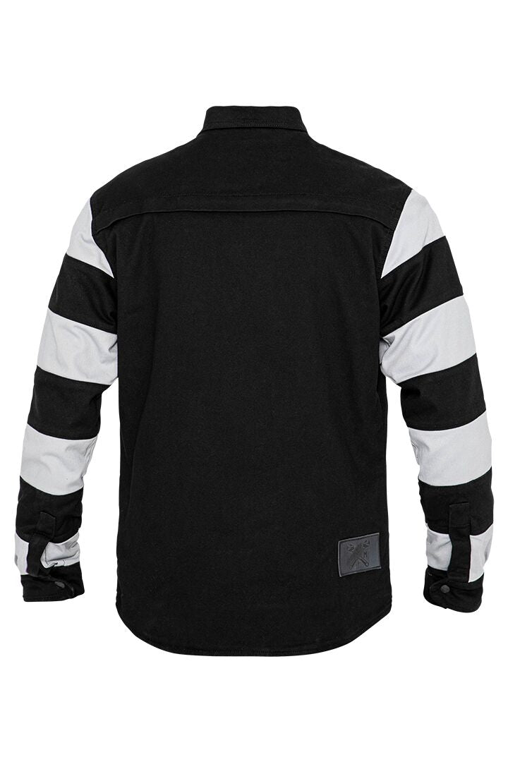 JOHN DOE Motoshirt Prison herenjas zwart/wit, maat M - MxProStoreParts