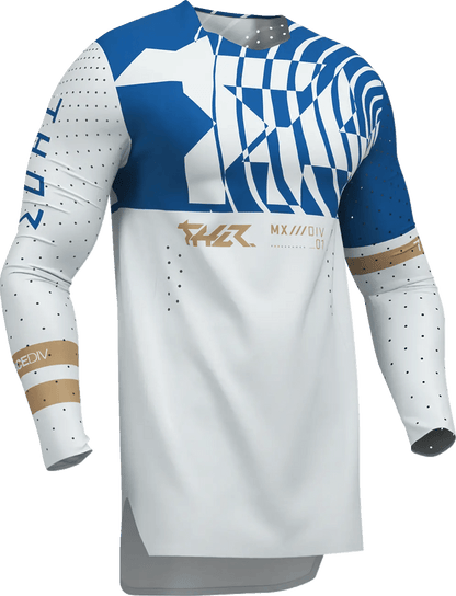THOR Sportmode Mind Control crossshirt – Blauw/Wit/Bruin/Lichtgrijs