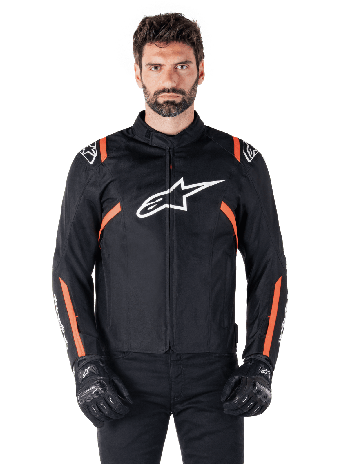 Alpinestars Jacket T-SPS v2 Waterproof Black/White/Red Fluo