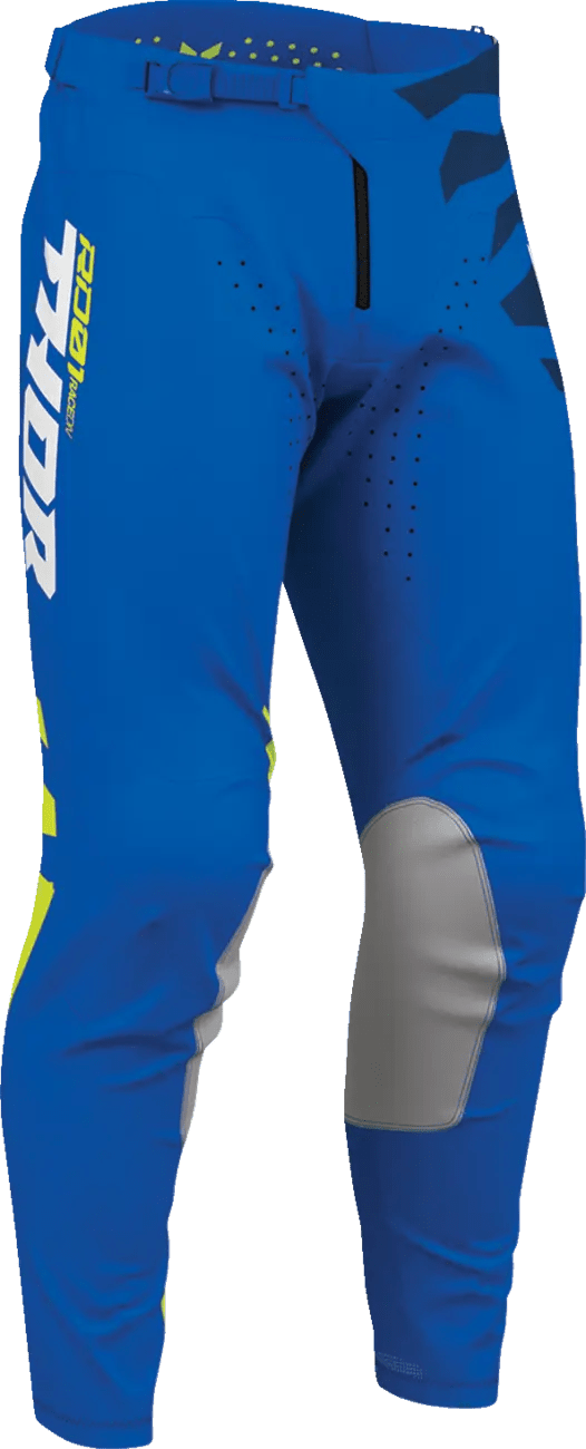 THOR Launchmode Shredder crossbroek – Blauw/Lichtgrijs/Wit/Acidgeel