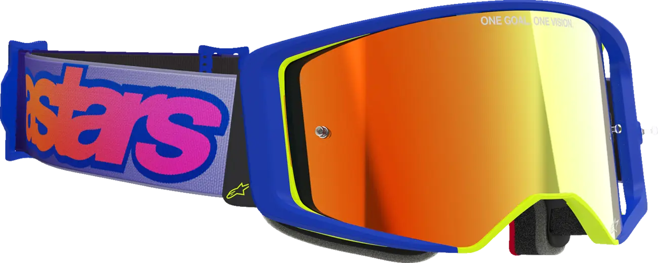 Alpinestars Supertech Vista Goggle – Blue/Yellow/Purple / Mirror Red