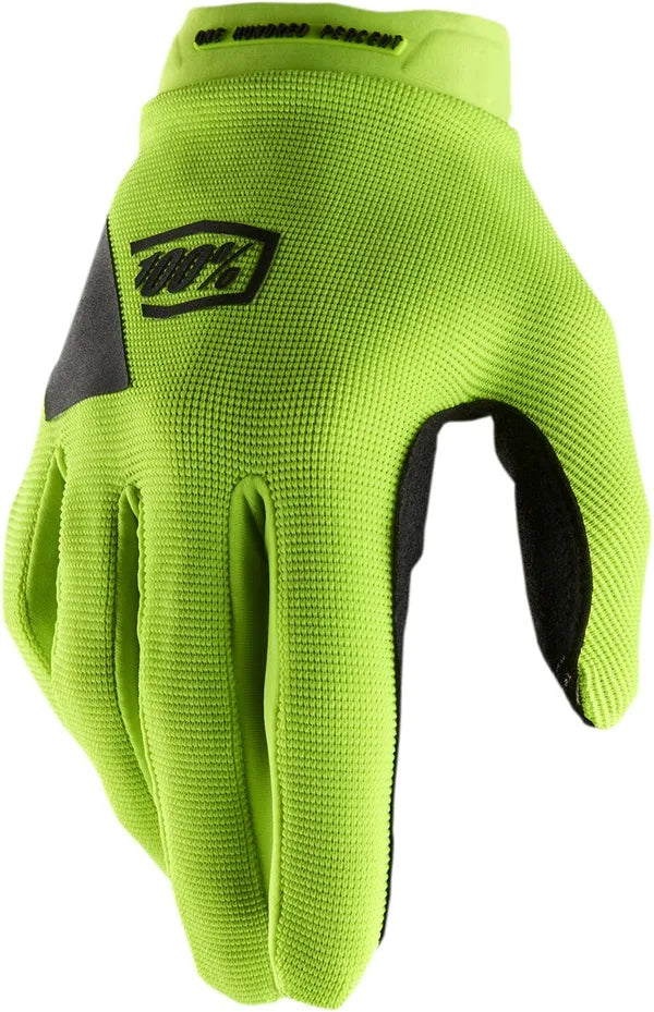 100% Ridecamp damescrosshandschoenen fluor geel/zwart
