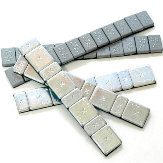 NoName lead balance weights, self-adhesive, 8 pieces: four 5g and four 10g.