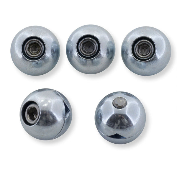 Hyper wheel weight balls set, 5 pieces, 35g each, chrome metal spheres
