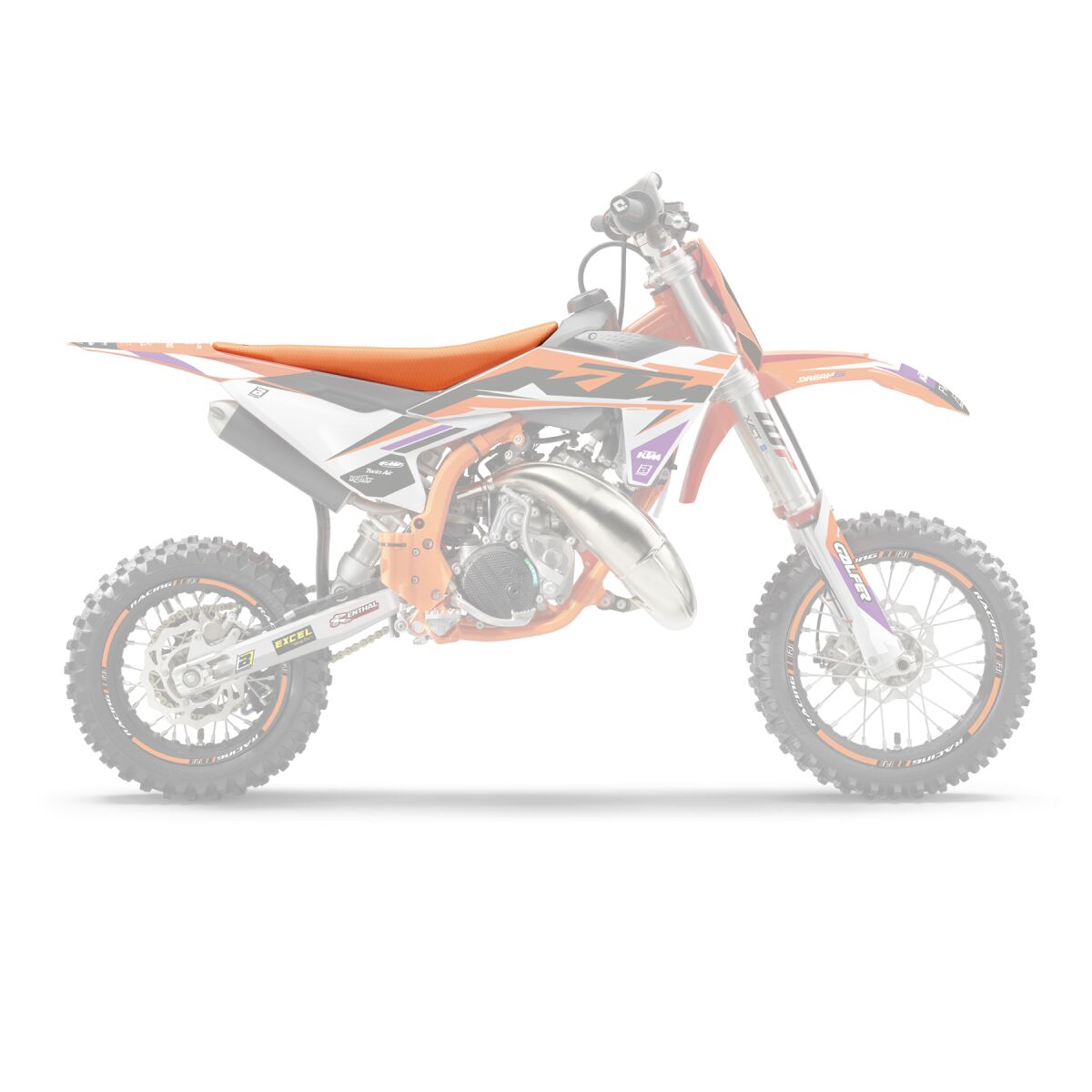 BLACKBIRD RACING Pyramid oranje zadelhoes uit één stuk — voor KTM SX 50 (2024–2026) - MxProStoreParts