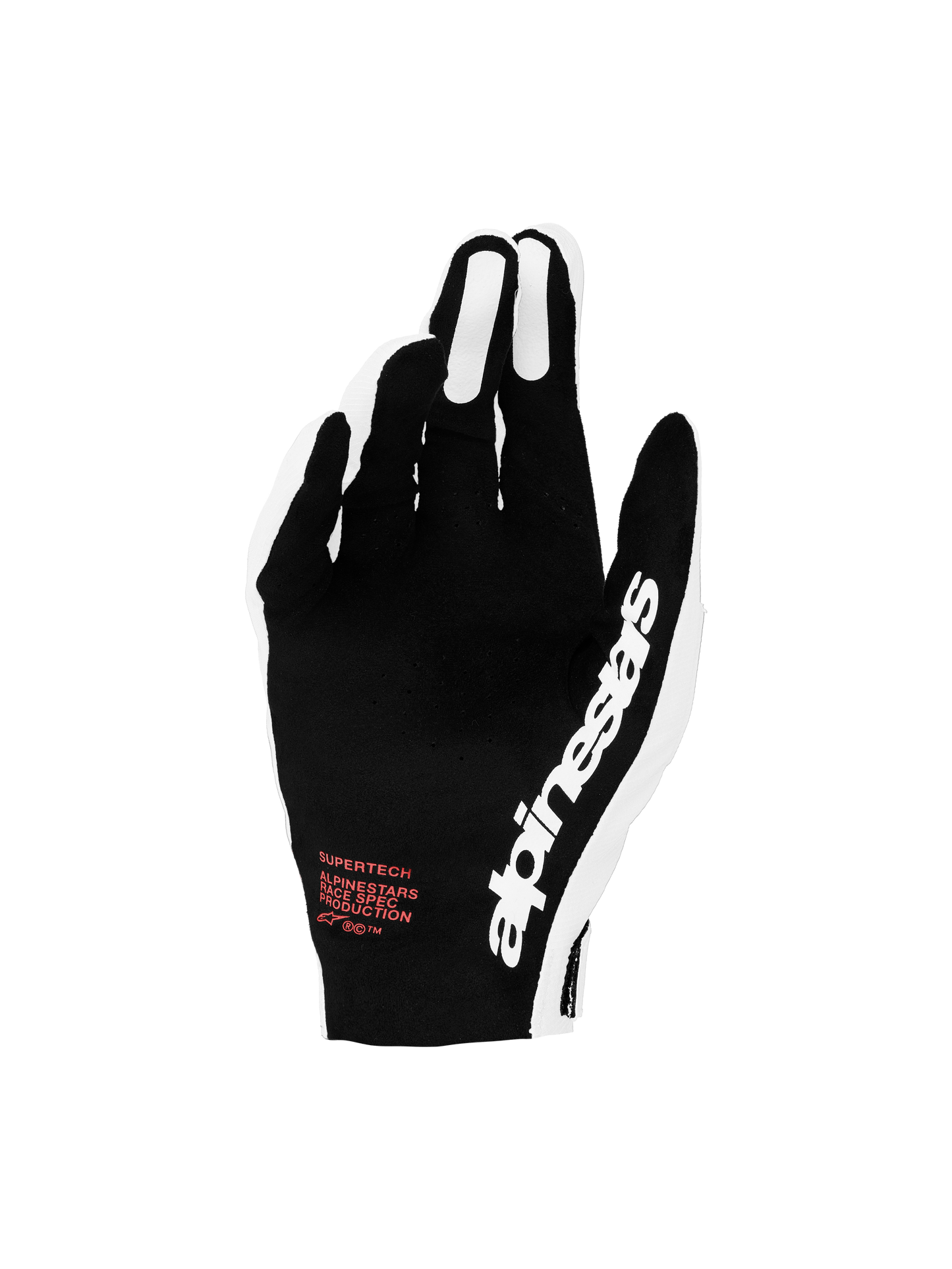 Alpinestars Supertech MX Handschoenen 2027 Wit Zwart Vuurrood