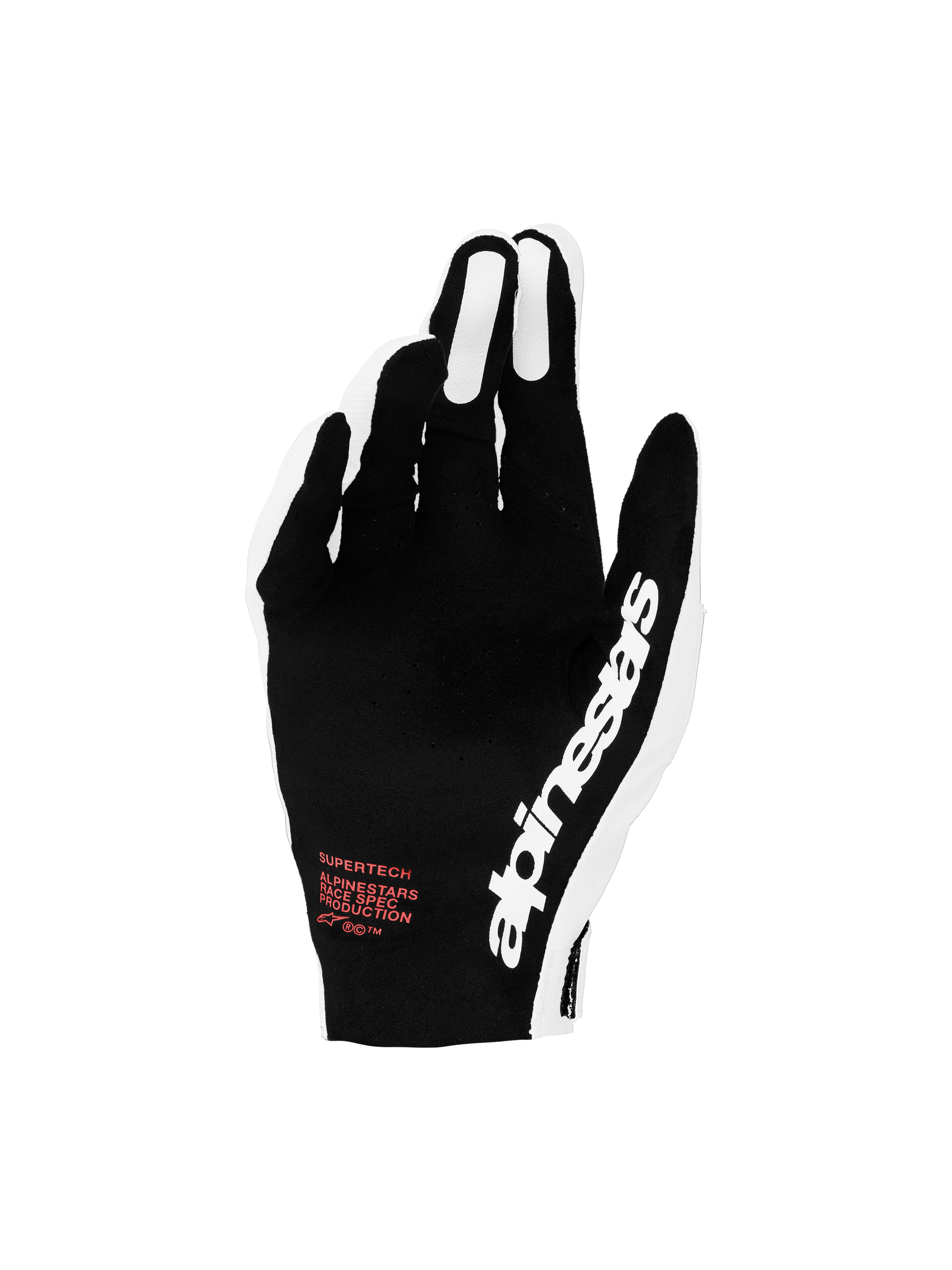 Alpinestars Supertech MX Handschoenen 2027 Wit Zwart Vuurrood