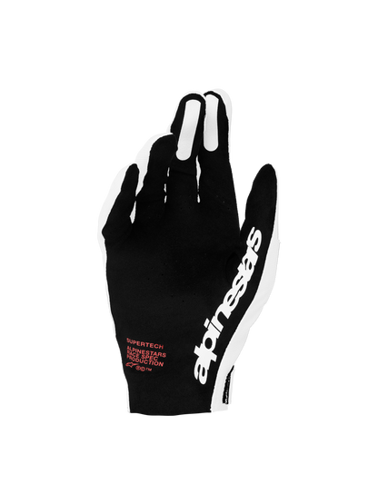 Alpinestars Supertech MX Handschoenen 2027 Wit Zwart Vuurrood