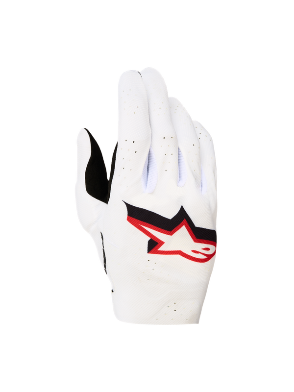 Alpinestars Supertech MX Handschoenen 2027 Wit Zwart Vuurrood