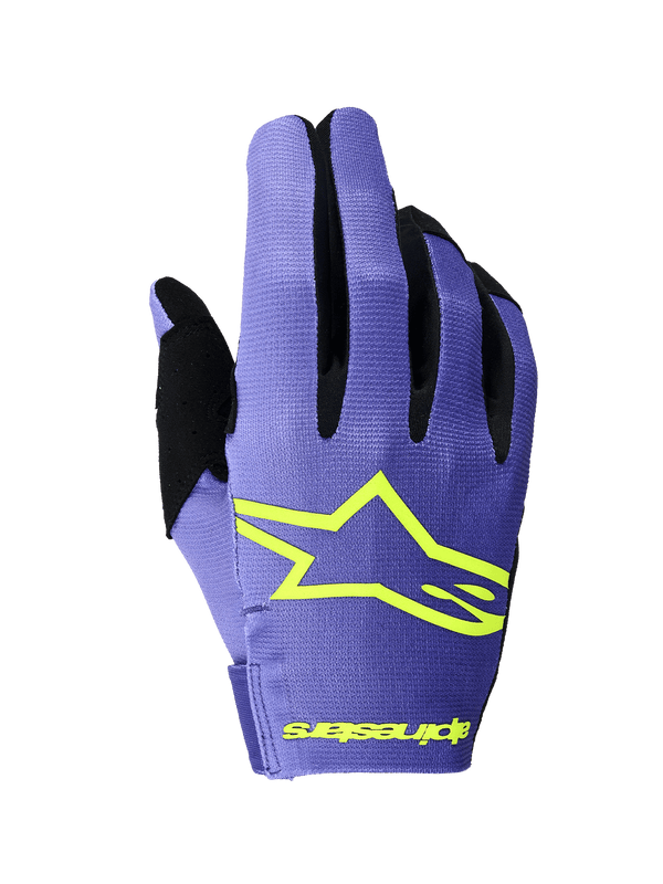Alpinestars Radar Motocross Handschuhe Leichtgewicht Lila Gelb Fluoro - MxProStoreParts