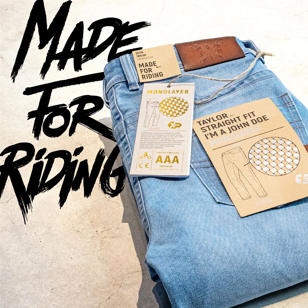 JOHN DOE Taylor Mono motorjeans lichtblauw 34/34 - MxProStoreParts