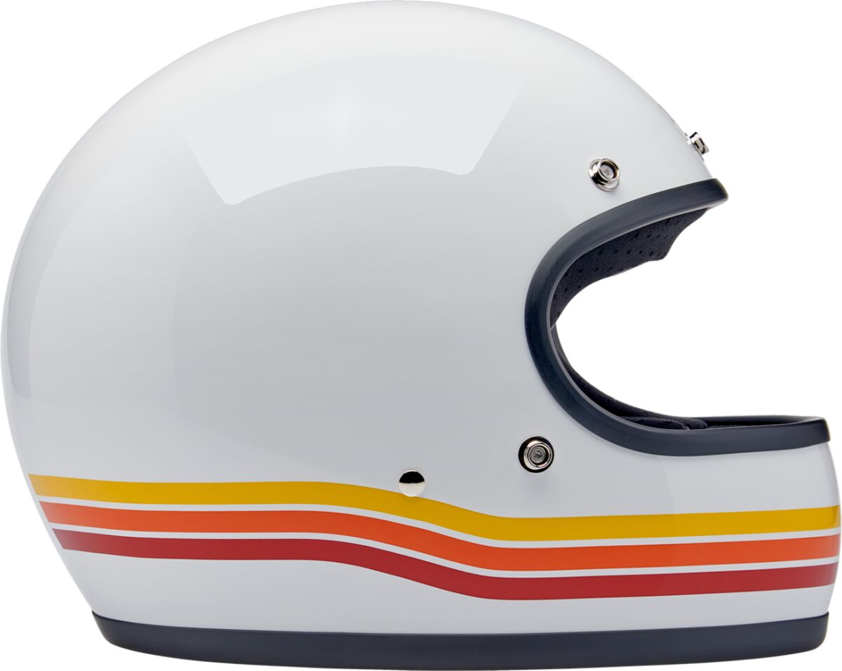 BILTWELL Gringo Sunset Spectrum integraalhelm – glanzend oranje, rood en wit — maat S - MxProStoreParts