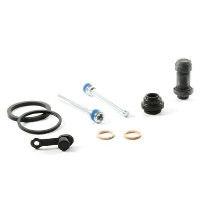 ProX rear brake caliper rebuild kit for KX125/250/500 '89-'93; blue bolts, copper washers, seals and rubber parts