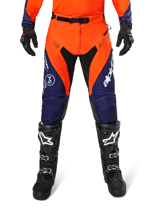 Alpinestars Pro-Dura Broek Donkerblauw Hot Orange Wit