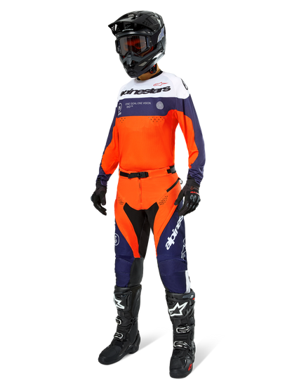Alpinestars Pro-Dura Broek Donkerblauw Hot Orange Wit