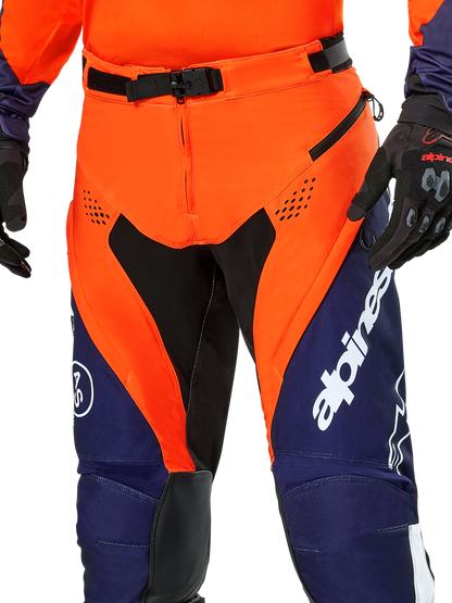 Alpinestars Pro-Dura Broek Donkerblauw Hot Orange Wit