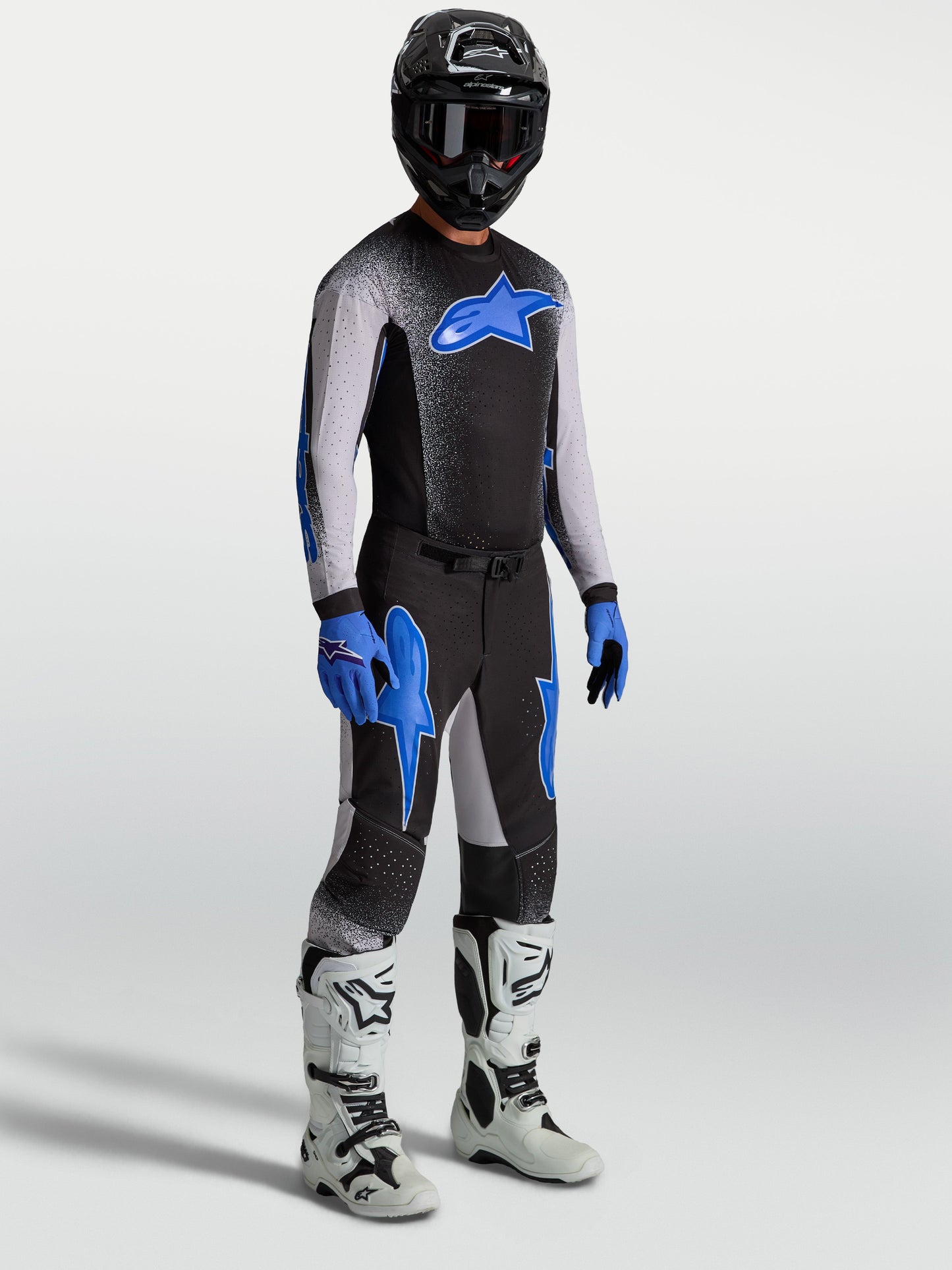 Alpinestars Supertech Hiten AFD Broek 2027 Black Light Lilac Blithe Blue