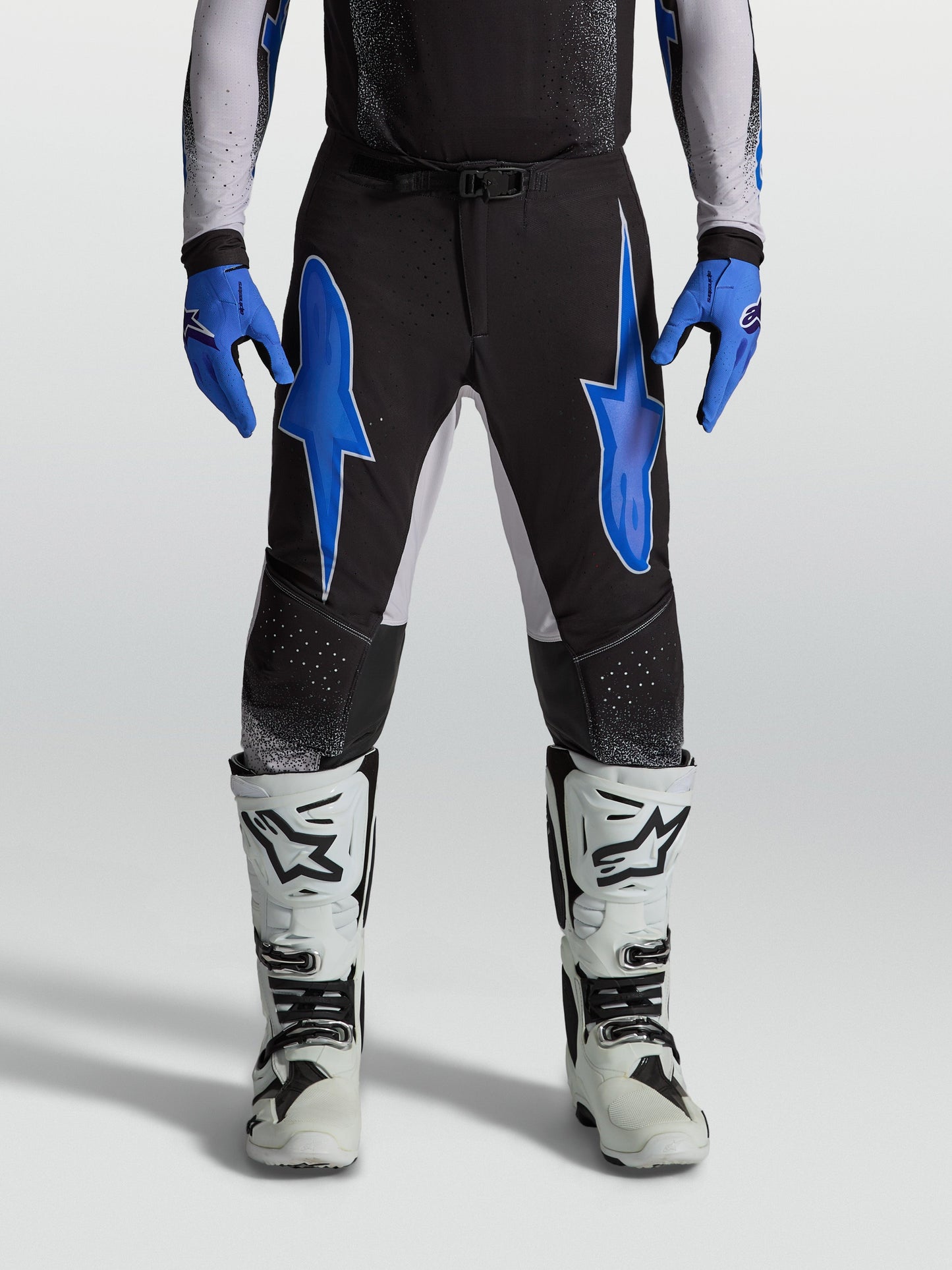 Alpinestars Supertech Hiten AFD Broek 2027 Black Light Lilac Blithe Blue