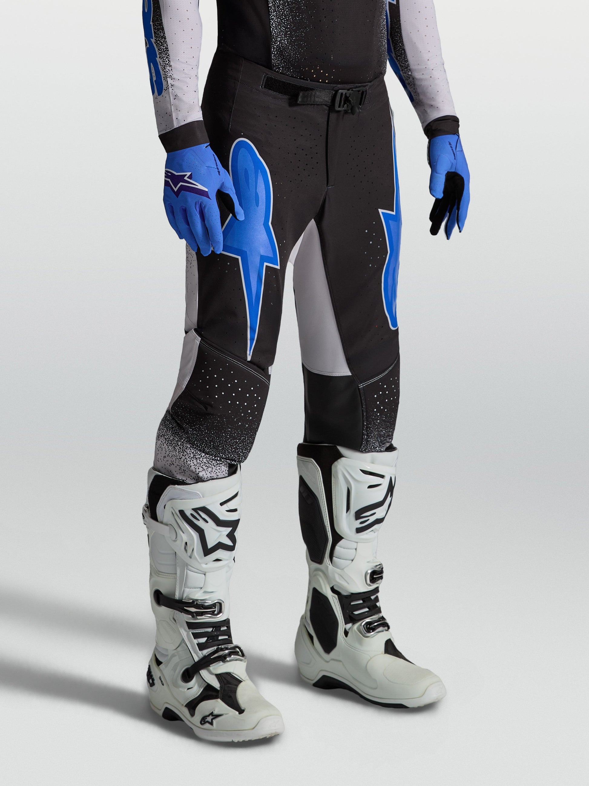 Alpinestars Supertech Hiten AFD Broek 2027 Black Light Lilac Blithe Blue