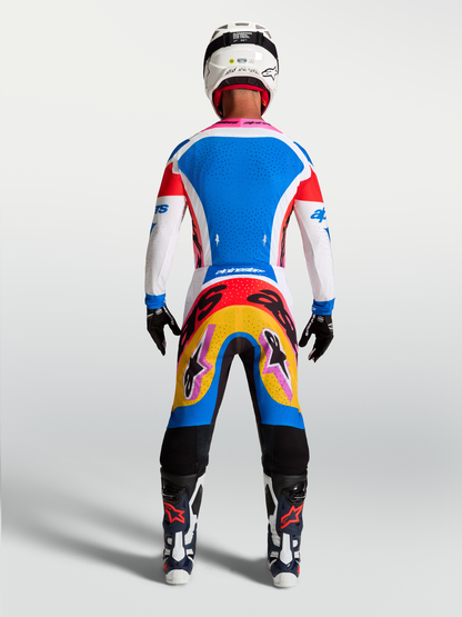 Alpinestars Supertech Dyna Broek 2027 Wit Blithe Blauw Zwart Paars