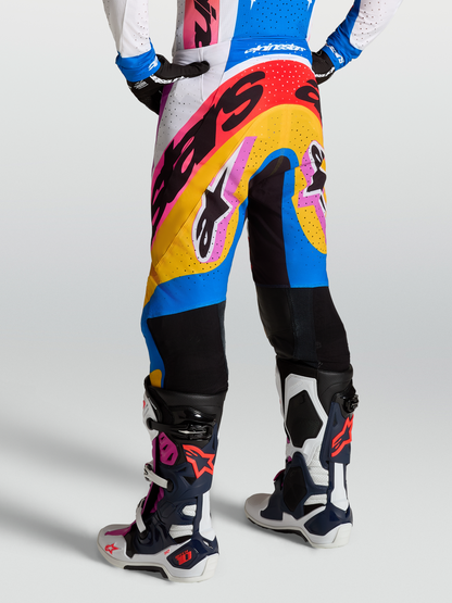 Alpinestars Supertech Dyna Broek 2027 Wit Blithe Blauw Zwart Paars