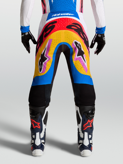 Alpinestars Supertech Dyna Broek 2027 Wit Blithe Blauw Zwart Paars