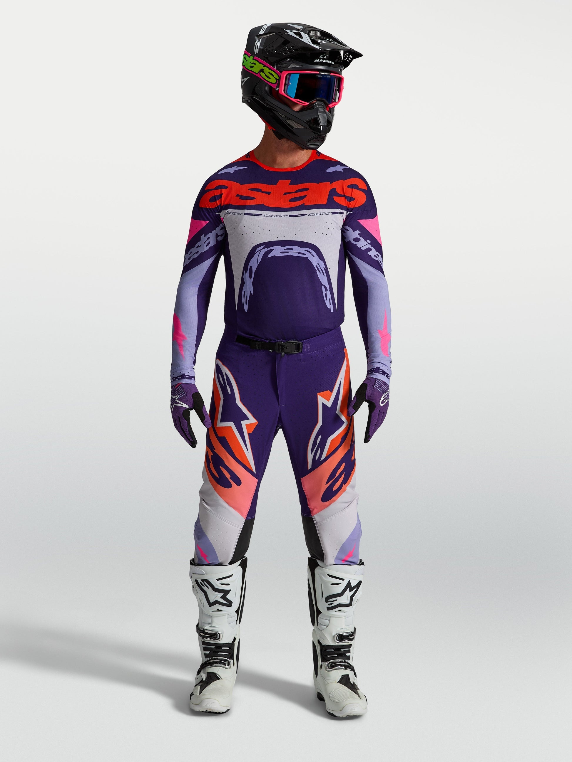 Alpinestars Supertech Dyna Broek 2027 Lichtviolet Dieppaars Roze Fluo