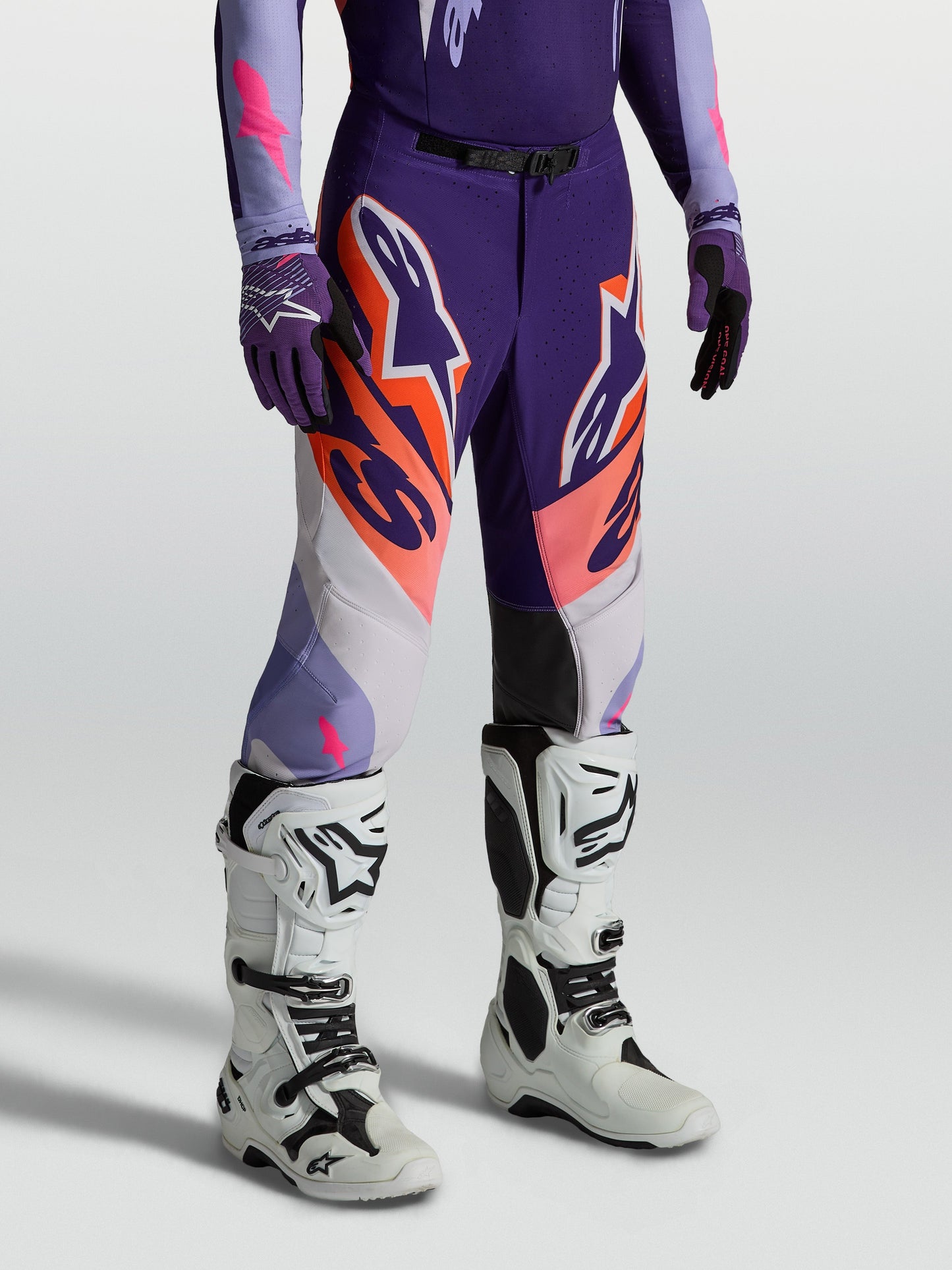 Alpinestars Supertech Dyna Broek 2027 Lichtviolet Dieppaars Roze Fluo