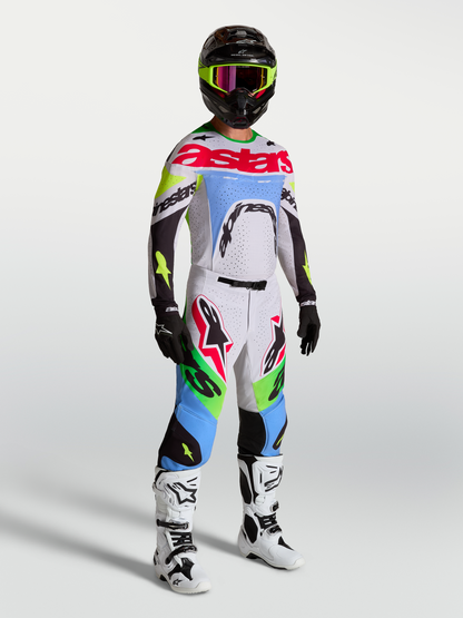Alpinestars Supertech Dyna Broek 2027 Licht Lila Groen Fluo Zwart