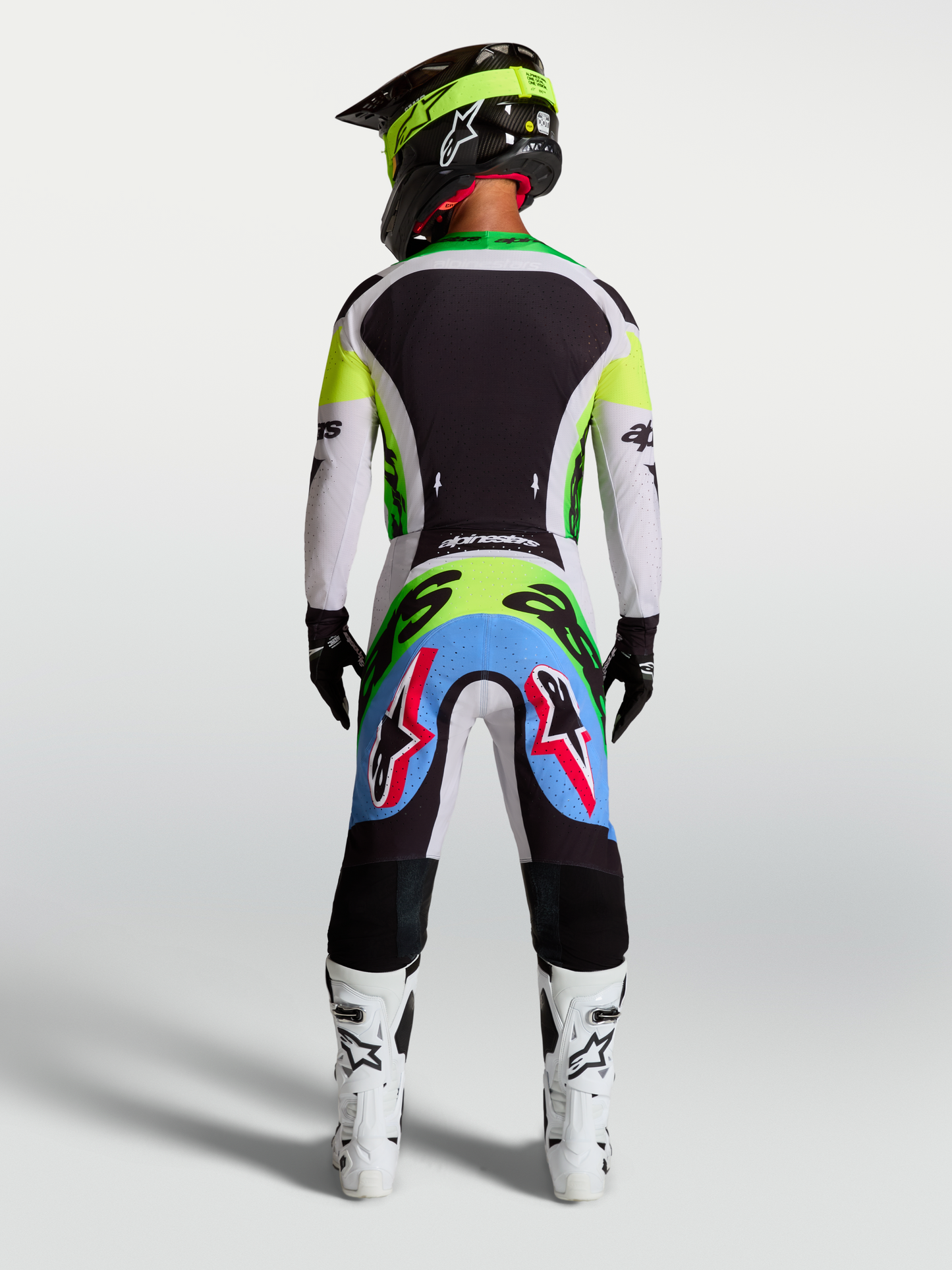Alpinestars Supertech Dyna Broek 2027 Licht Lila Groen Fluo Zwart