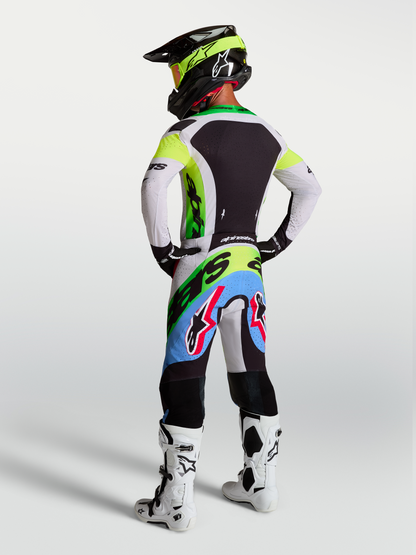 Alpinestars Supertech Dyna Broek 2027 Licht Lila Groen Fluo Zwart