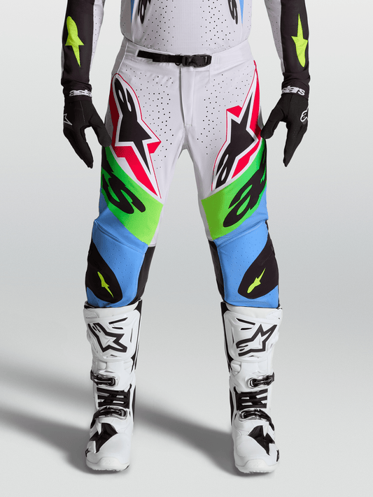Alpinestars Supertech Dyna Broek 2027 Licht Lila Groen Fluo Zwart - MxProStoreParts