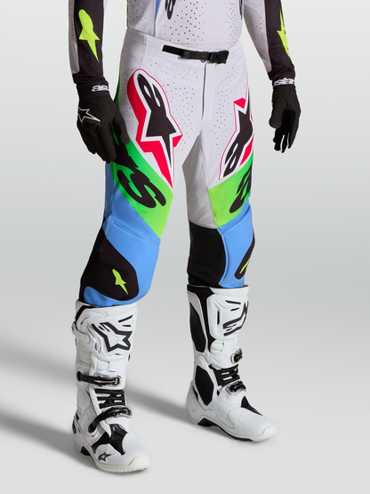 Alpinestars Supertech Dyna Broek 2027 Licht Lila Groen Fluo Zwart