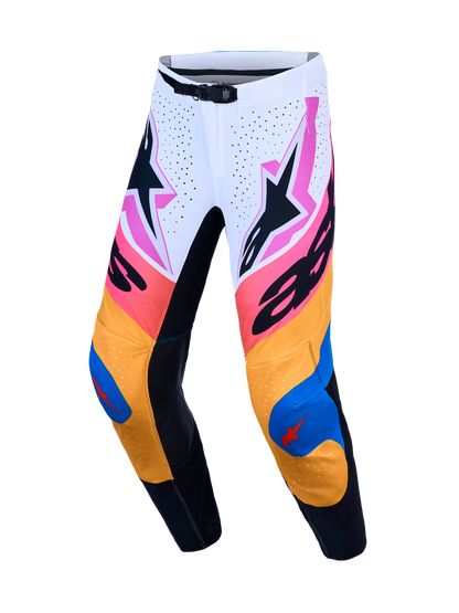 Alpinestars Supertech Dyna Broek 2027 Wit Blithe Blauw Zwart Paars