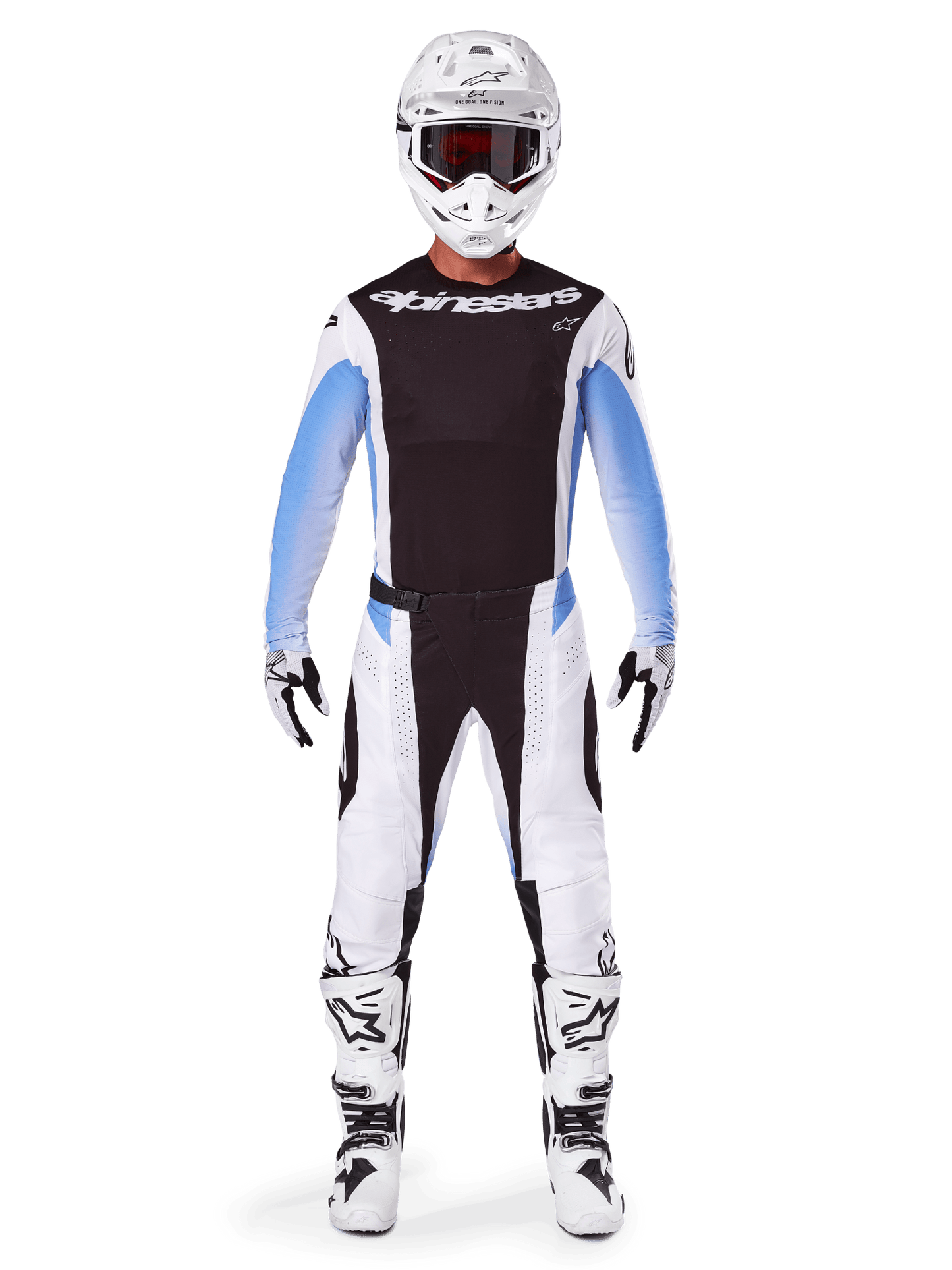 Alpinestars Techstar Melt Motocrosshose lüftend Schwarz Blau - MxProStoreParts