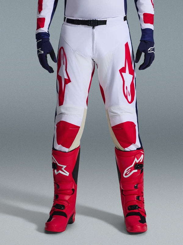 Alpinestars Racer Riway Hosen Weiß Blau Rot 2026 - MxProStoreParts