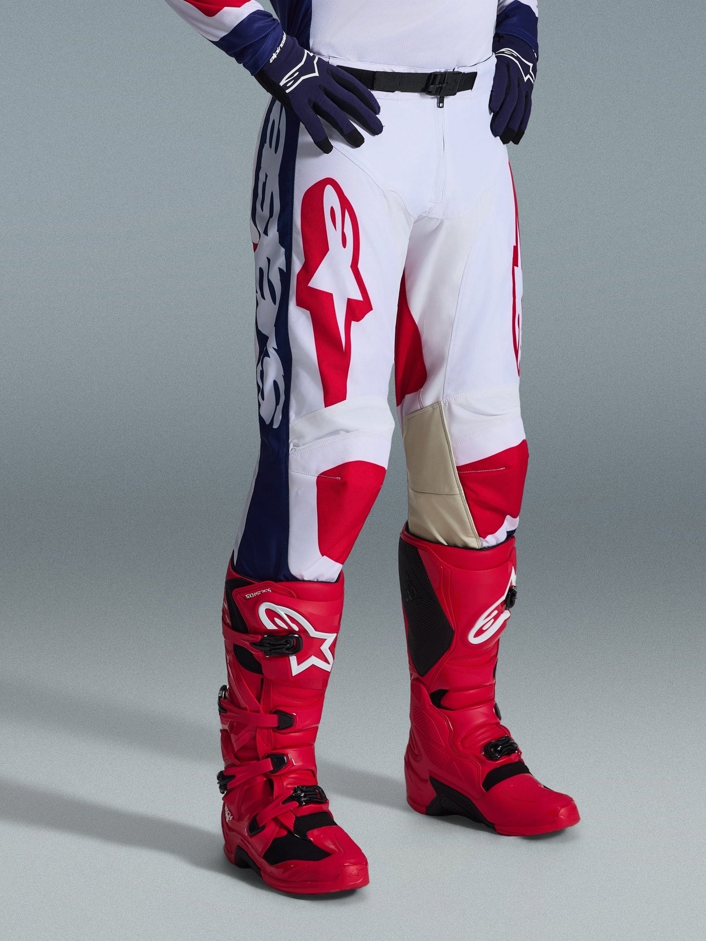 Alpinestars Racer Riway Hosen weiß blau rot 2026 - MxProStoreParts