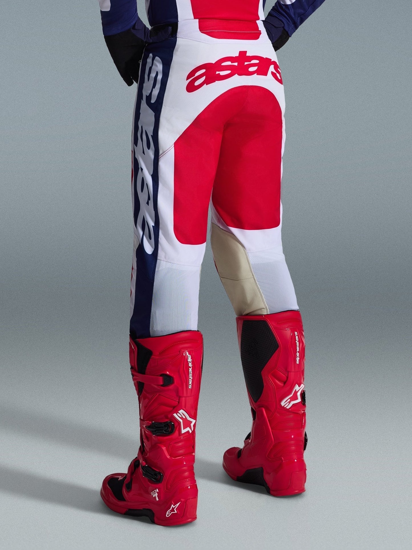 Alpinestars Racer Riway Hosen Weiß Blau Rot 2026 - MxProStoreParts