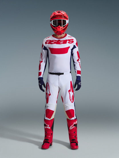 Alpinestars Racer Riway Hosen Weiß Blau Rot 2026 - MxProStoreParts