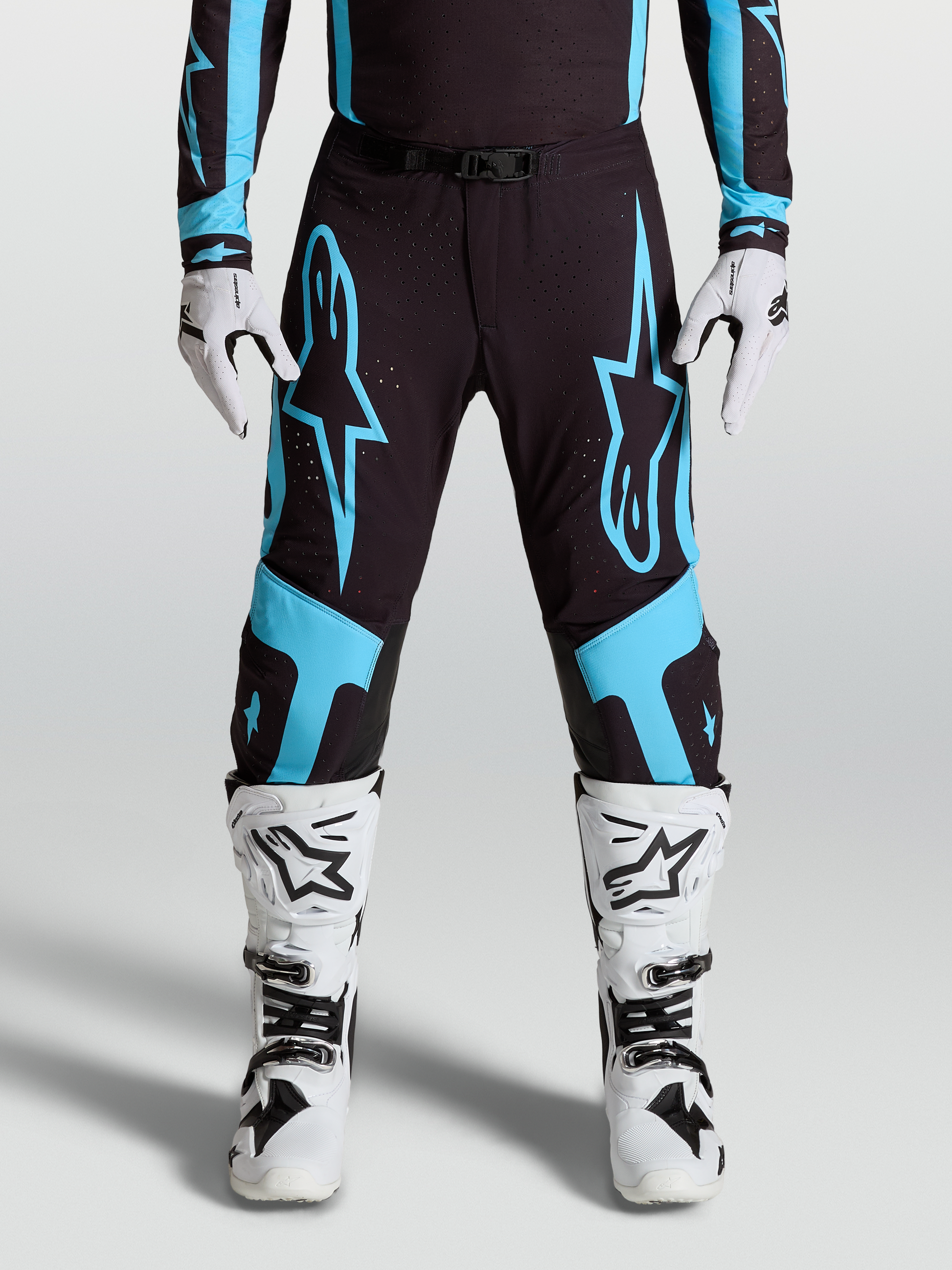 Alpinestars Supertech Vesta Broek 2027 Zwart Turquoise