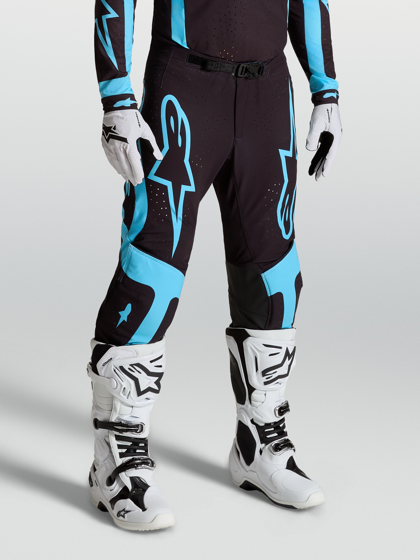 Alpinestars Supertech Vesta Broek 2027 Zwart Turquoise