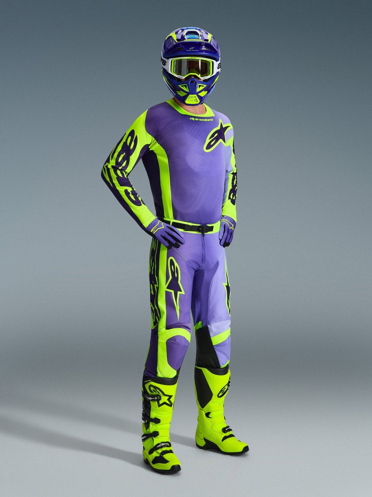 Alpinestars Racer Portl Hose 2026 Lila Gelb Fluo - MxProStoreParts