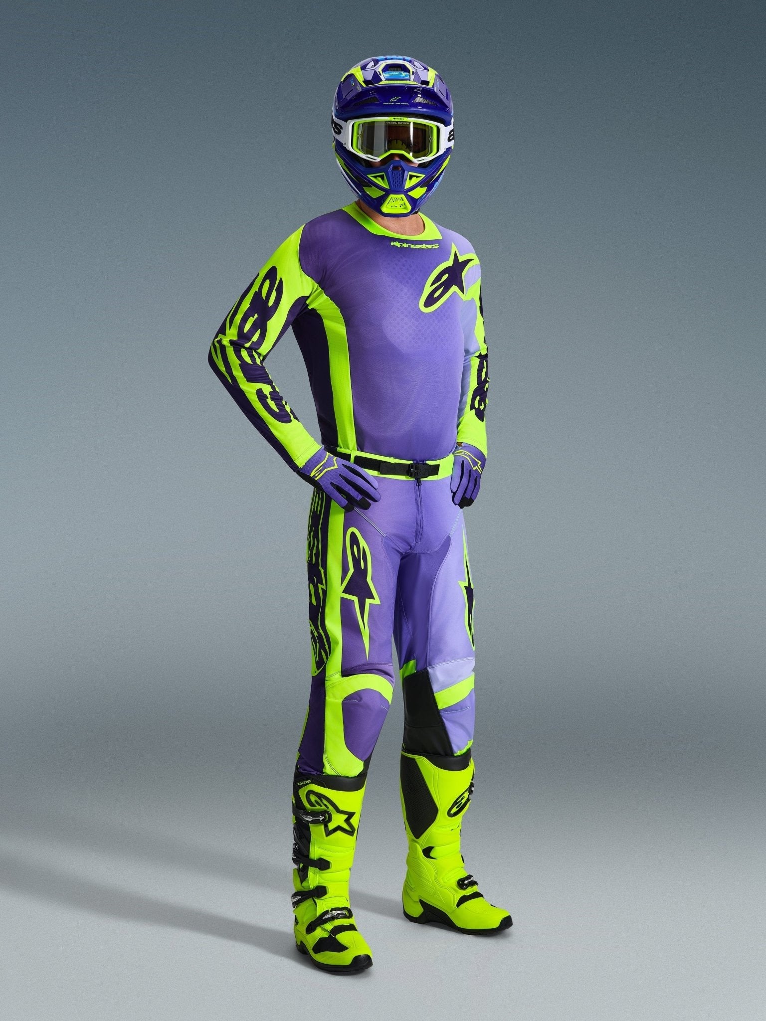 Alpinestars Racer Portl Hose 2026 Lila Gelb Fluo - MxProStoreParts