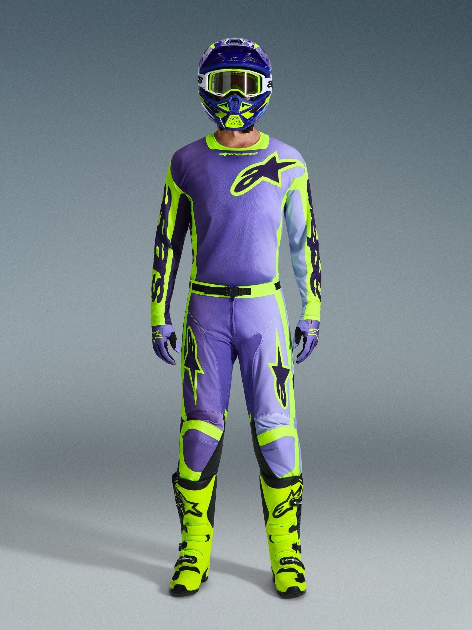 Alpinestars Racer Portl Hose 2026 Lila Gelb Fluo - MxProStoreParts