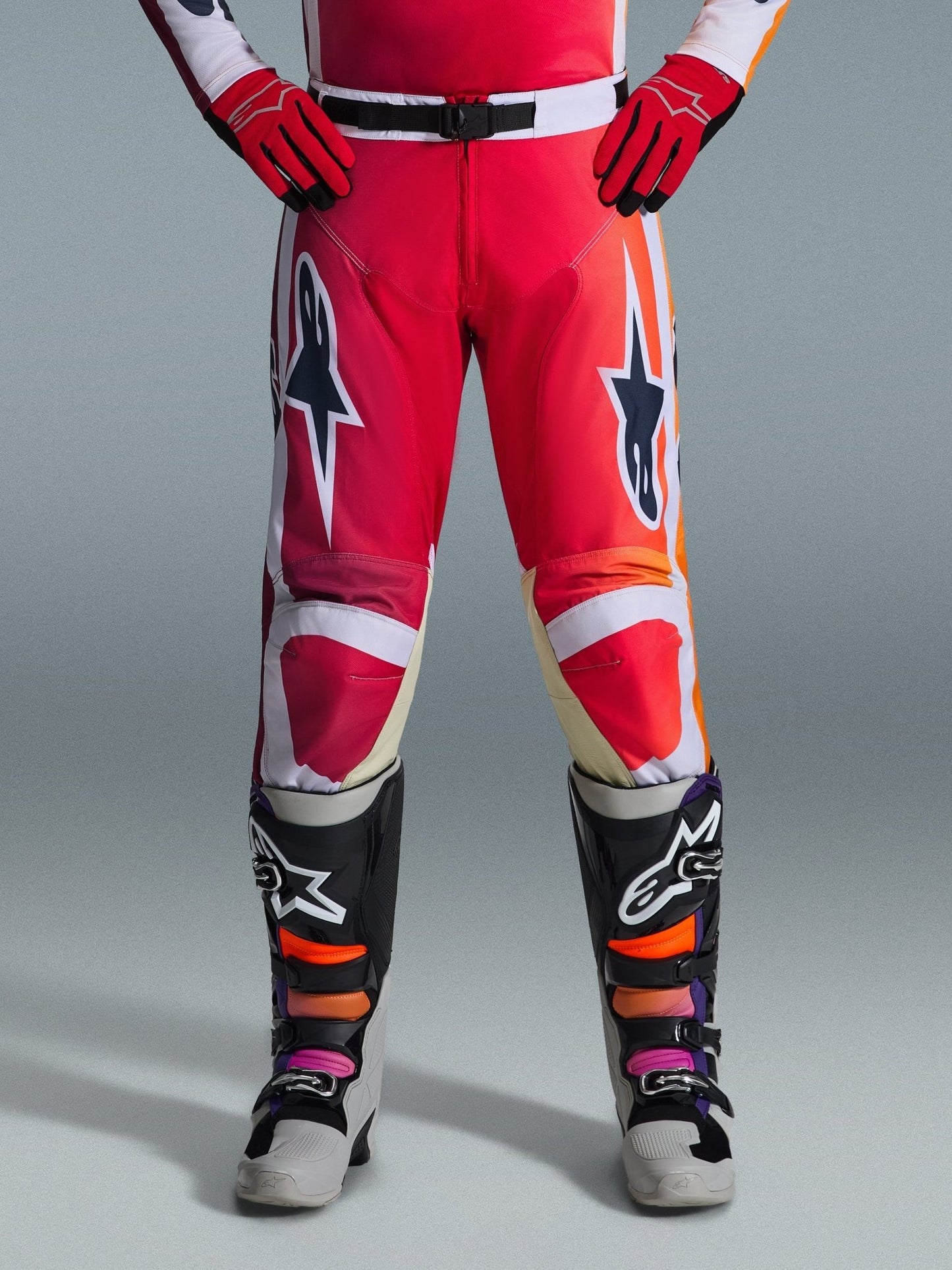 Alpinestars Racer Portl Hosen Rot, Hellgrau, Dunkelgrau - MxProStoreParts