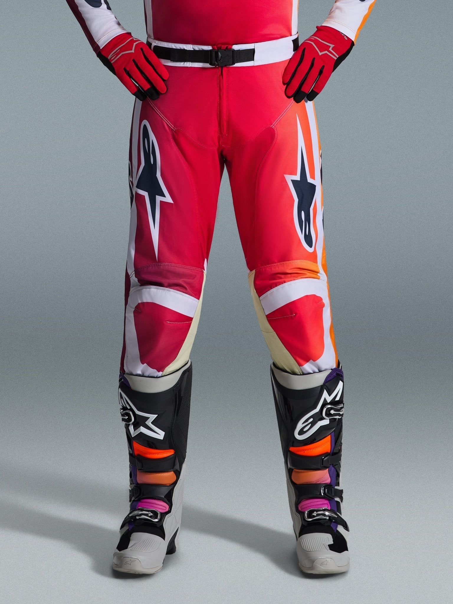 Alpinestars Racer Portl Hosen Rot, Hellgrau, Dunkelgrau - MxProStoreParts