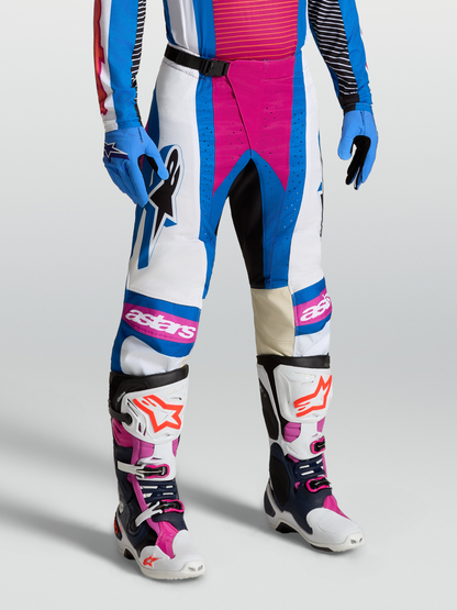 Alpinestars Techstar Maven Broek 2027 Wit Hot Coral Blithe Blue