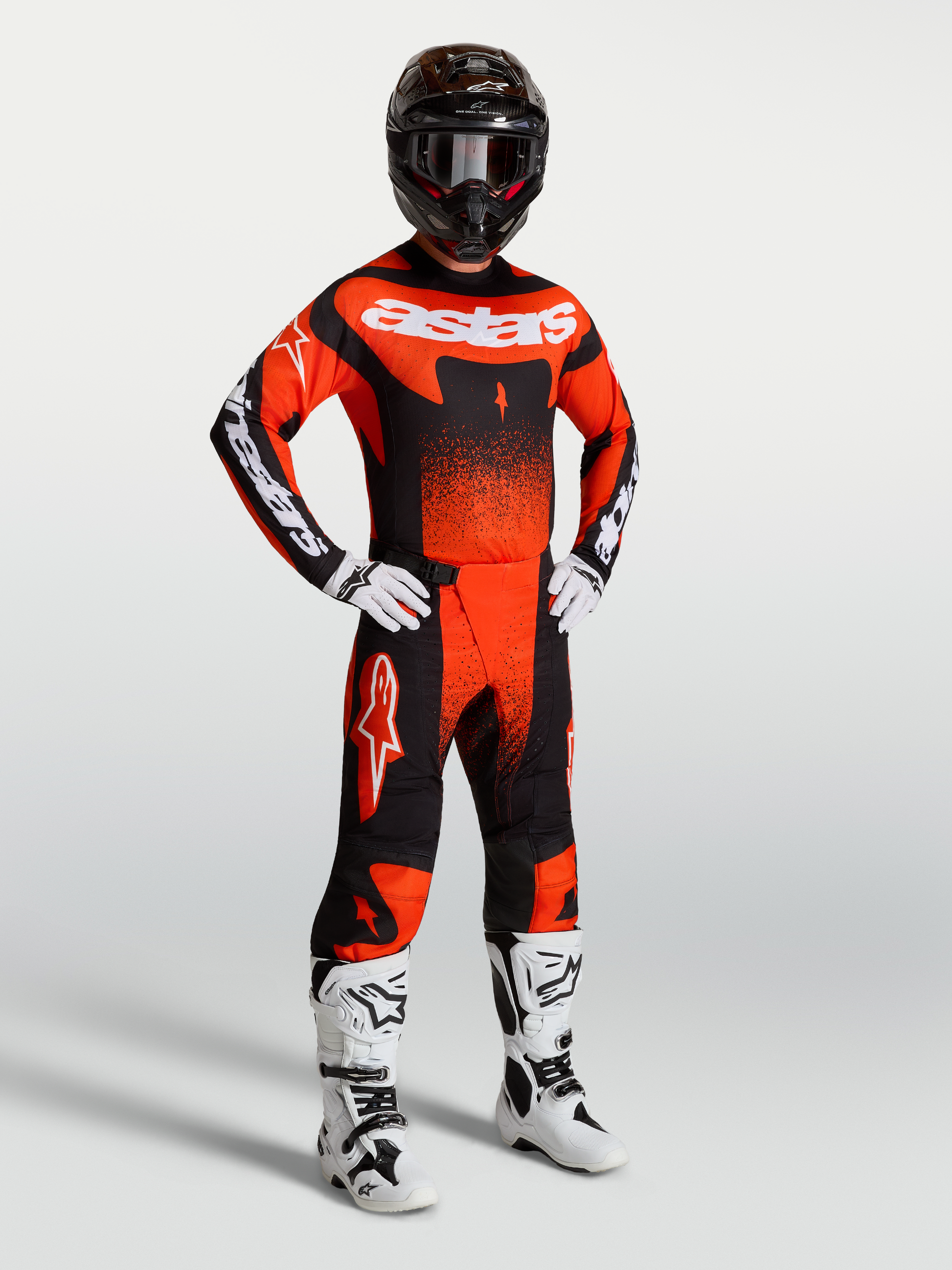 Alpinestars Techstar Swan Broek 2027 Kardinaalrood Zwart Wit