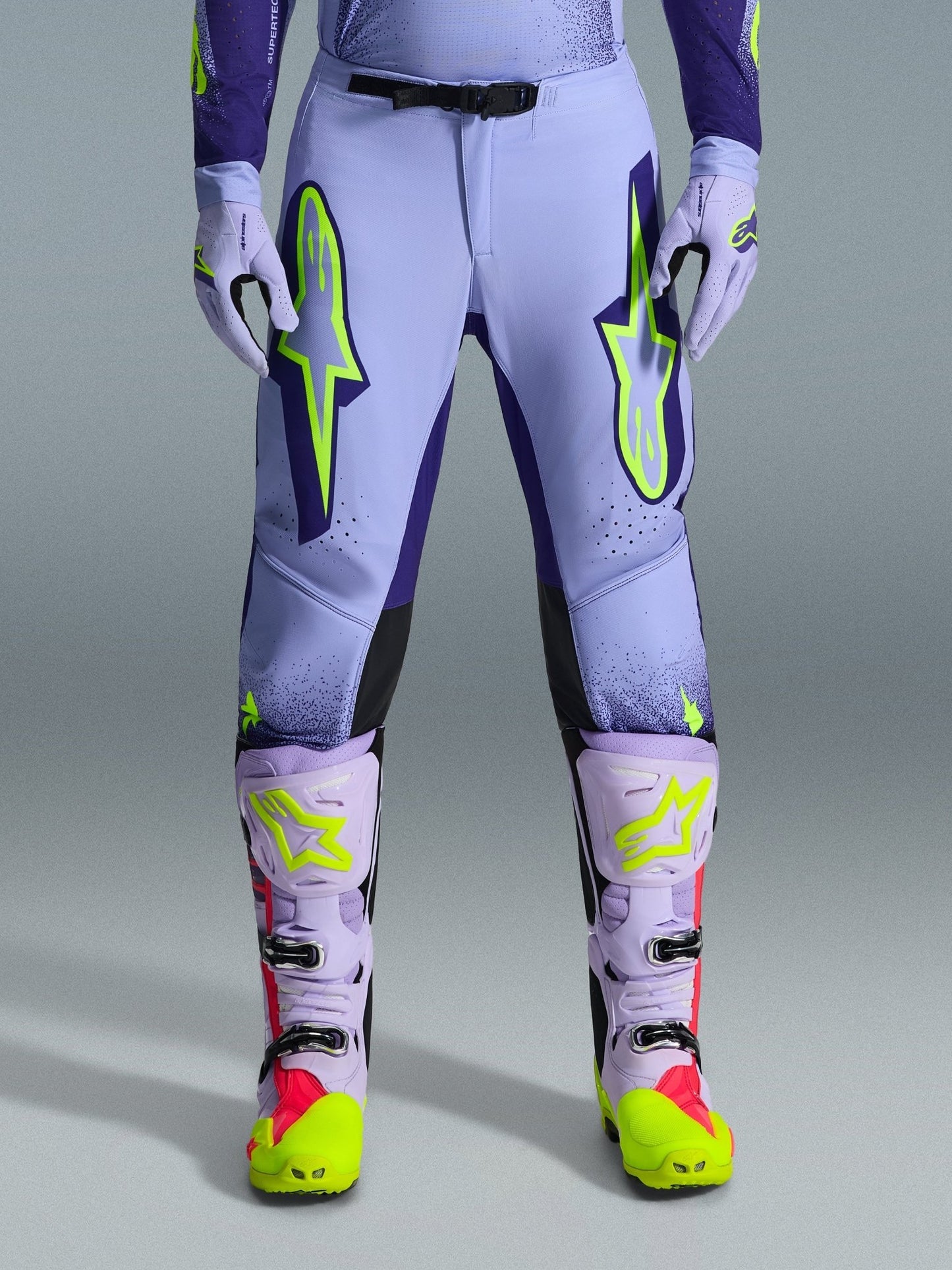 Alpinestars Supertech Scenz Hose 2026 Lila Gelb Fluoro - MxProStoreParts
