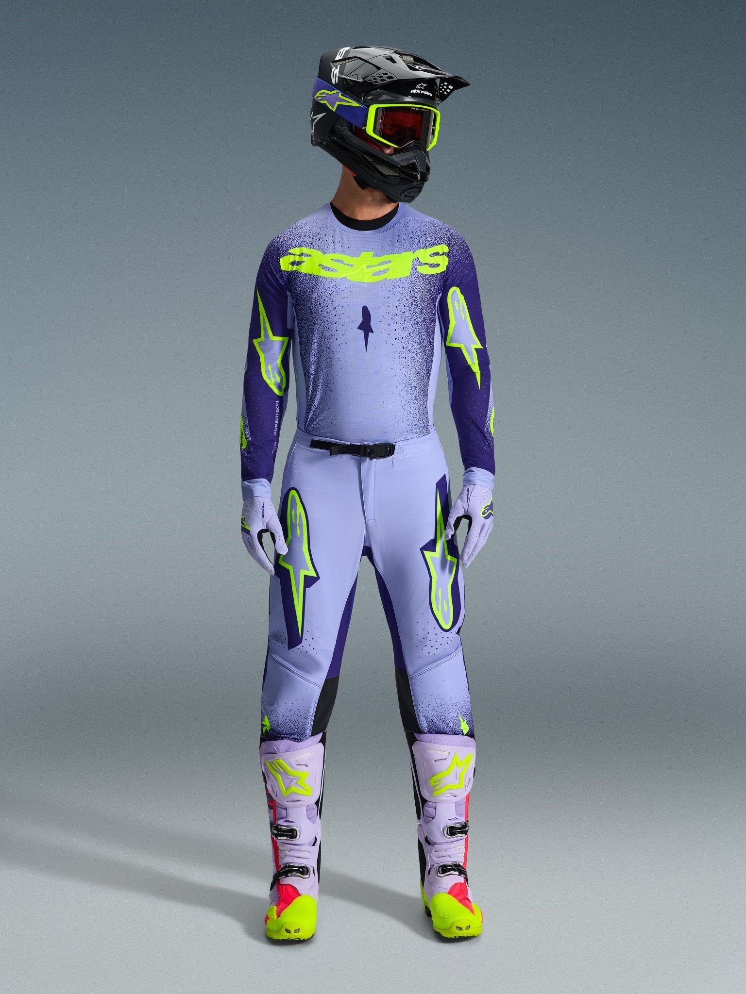 Alpinestars Supertech Scenz Hose 2026 Lila Gelb Fluoro - MxProStoreParts